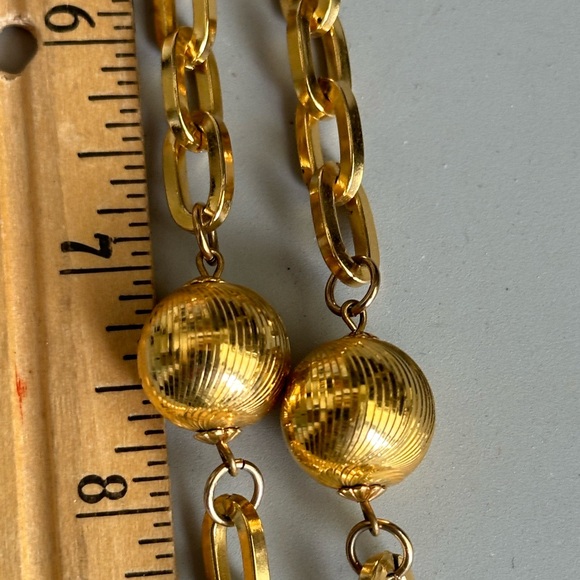 Cadoro Vintage Gold Tone Statement Necklace 30” - Picture 3 of 5